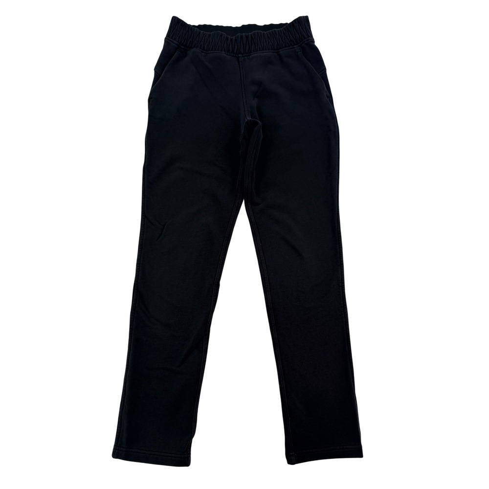 Lululemon Stress Less Jogger Black Sz 4 Fleece Sweatpants Women Stretch Athletic